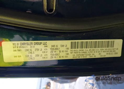 2015 Dodge Journey Se z USA, uszkodzony, nr VIN 3C4PDCAB4FT531430